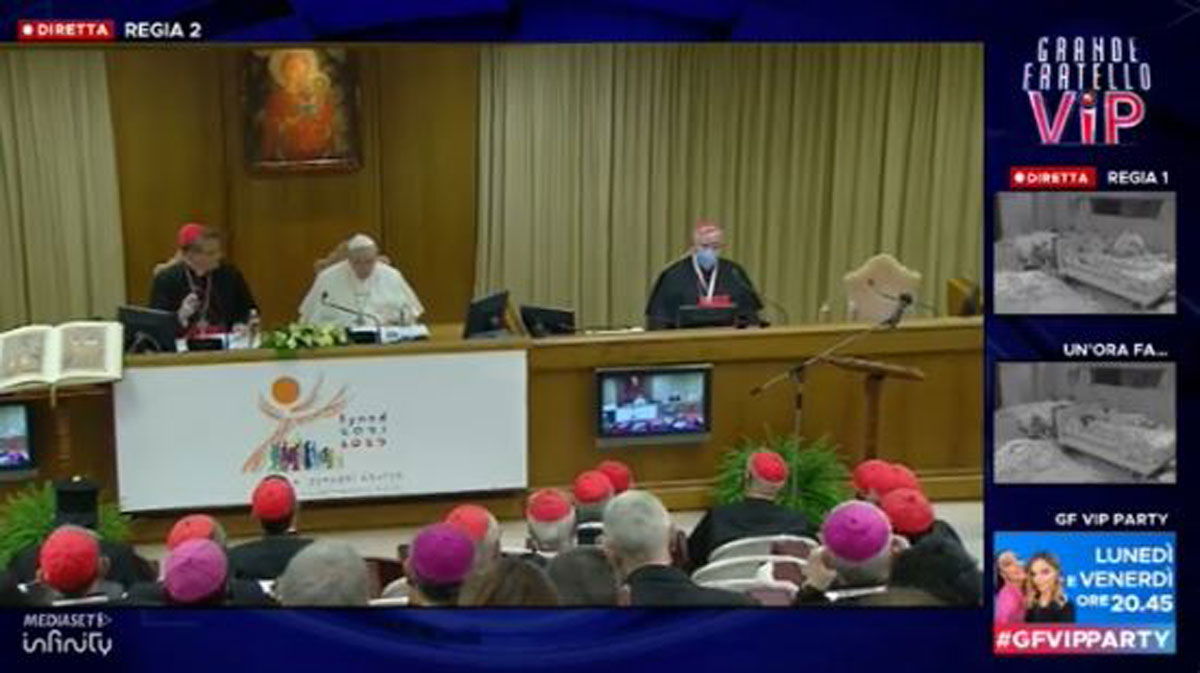 Regia GF Vip, Papa Francesco