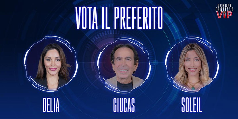 Primo finalista Grande Fratello Vip: Soleil, Giucas e Delia Duran, ecco cosa dicono i sondaggi preview