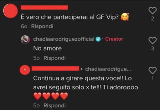 Chadia Rodriguez Xxx Naked - GF Vip 7, concorrente (data per certa) smentisce il suo ingresso nella Casa