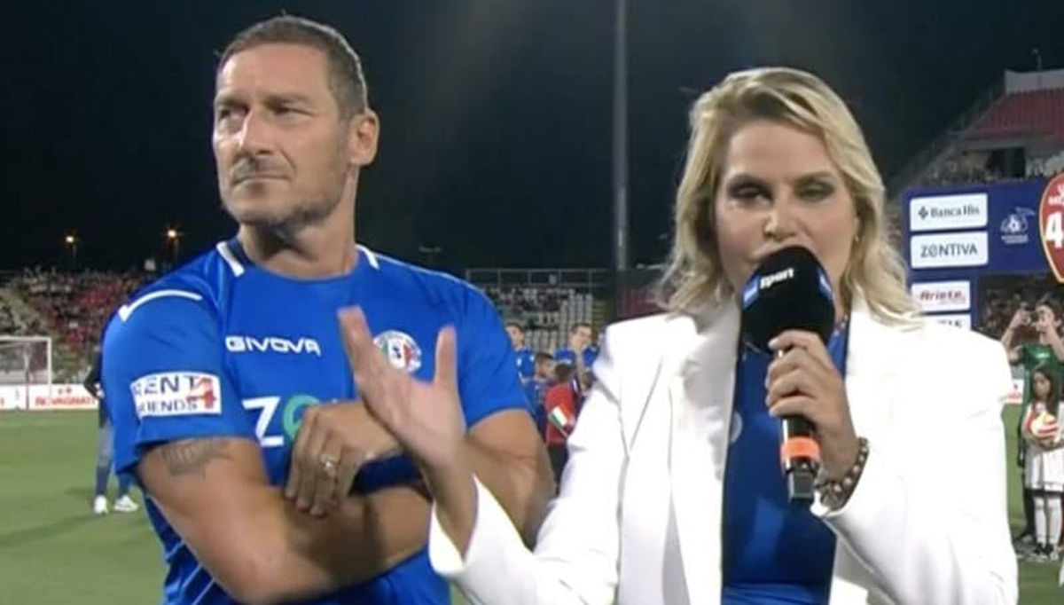 Francesco Totti e Simona Ventura