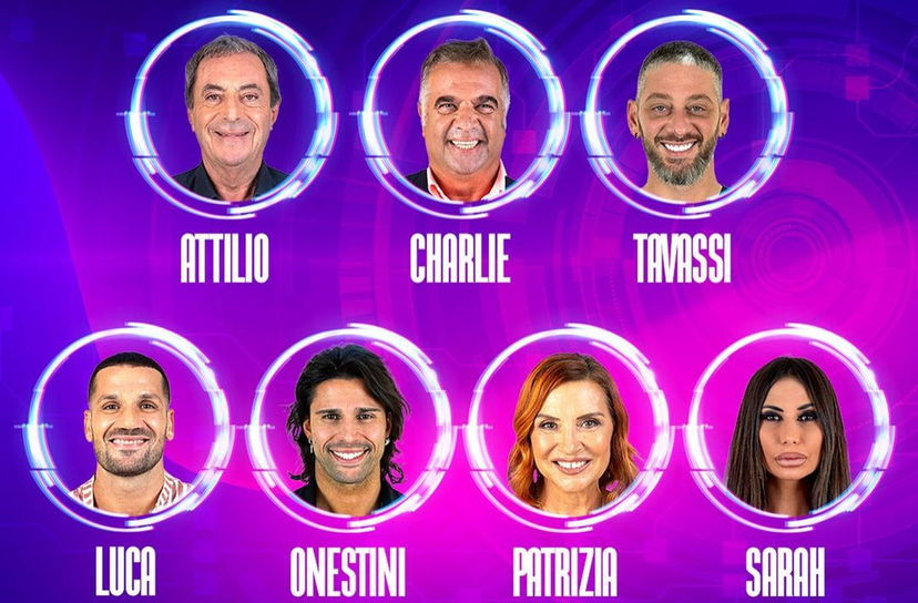 GF Vip 7, Attilio, Charlie, Tavassi, Luca, Onestini, Patrizia e Sarah: vota il preferito, il SONDAGGIO preview