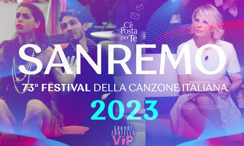 Contro programmazione Mediaset Sanremo 2023: confermati C’è posta per te e il doppio appuntamento con il GF Vip di Signorini preview