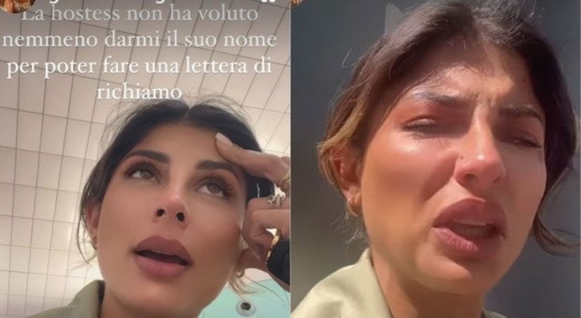 Giulia Cavaglià perde il volo e inveisce contro la hostess: il video dell’attacco di panico diventa virale preview