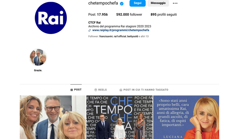 Che tempo che fa e il retroscena sui profili social: quanto varrebbero, “trattativa naufragata” preview