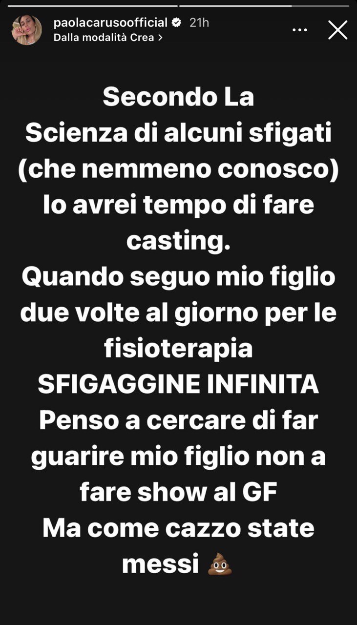 Paola Caruso e il gossip sul Grande Fratello lei una furia