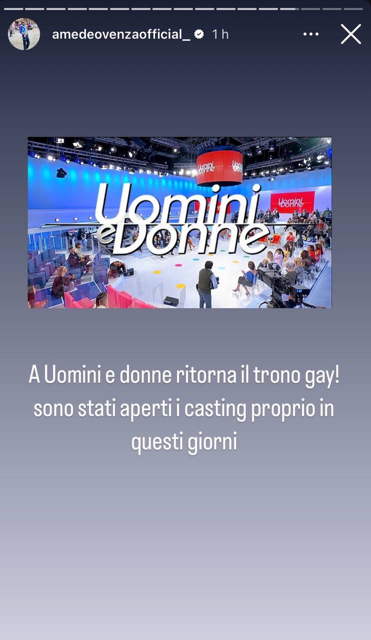 Torna il trono gay a Uomini e Donne