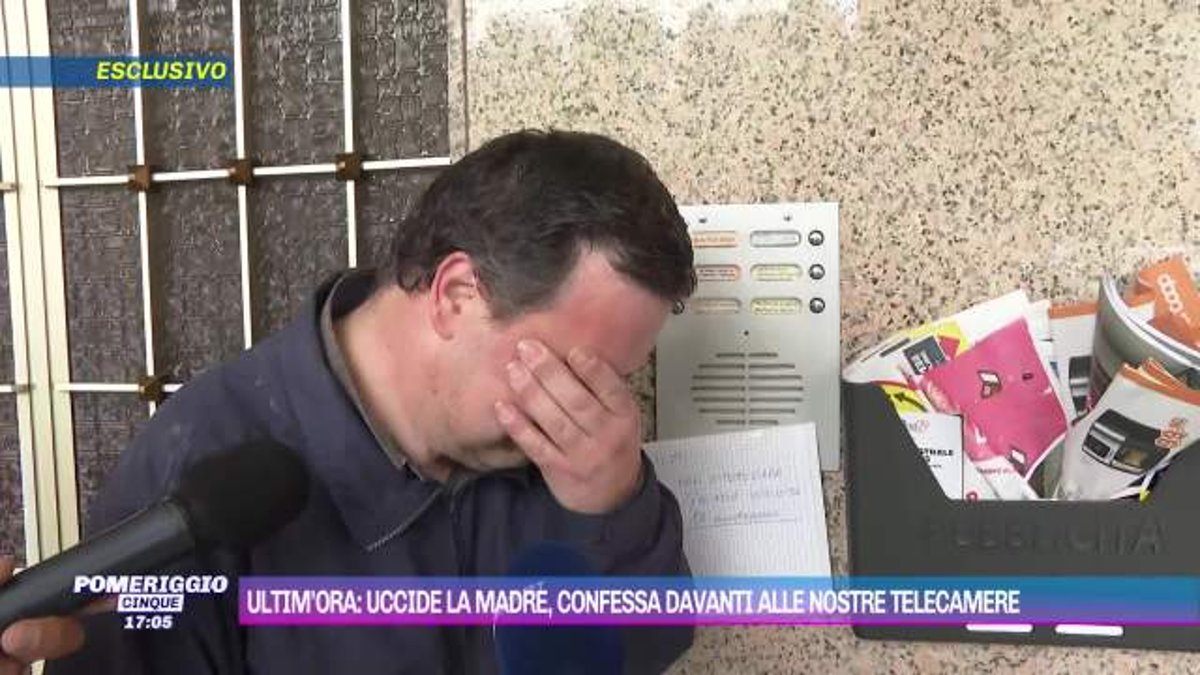 Uomo confessa in diretta a Pomeriggio 5 l’omicidio della madre – VIDEO