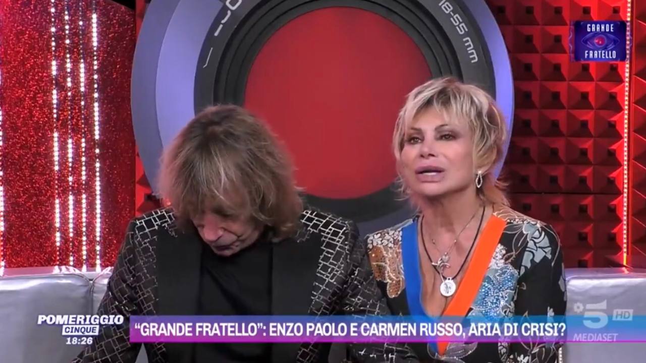 Crisi Enzo Paolo Turchi e Carmen Russo al GF, verità a Pomeriggio 5: “Tutta finzione” – VIDEO