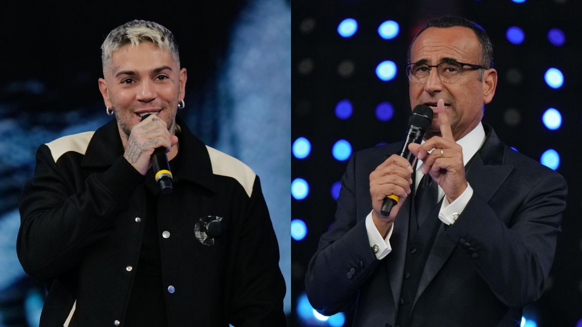 Emis Killa e Carlo Conti