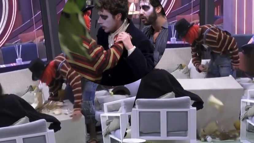 Simone ubriaco al GF ribalta un tavolo, gieffini infuriati – VIDEO preview