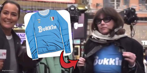Maglia del Napoli ‘Bukkin’: caos a BellaMa’ durante lo speciale Sanremo 2025 preview
