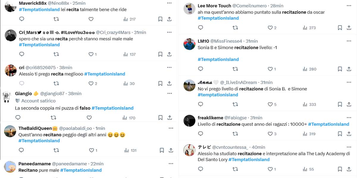 temptation island coppie false
