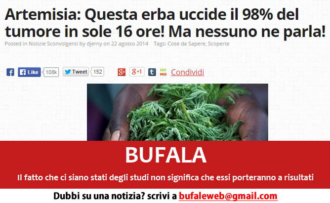 Bufala Artemisia Questa Erba Uccide Il Tumore In Sole 16 Ore Bufale Net Bufale