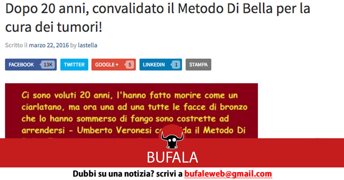 tumore alla prostata e metodo di bella vista
