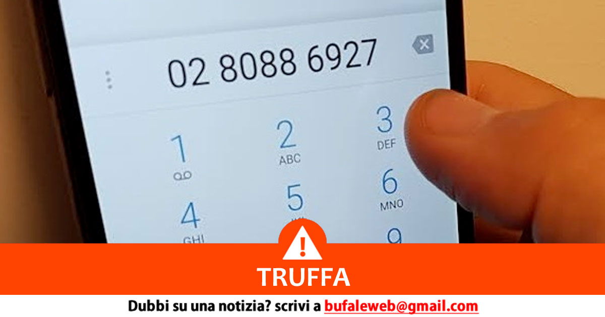 Truffa 0280886927 Non Rispondete A Questo Numero Di Telefono Bufale Net Bufale