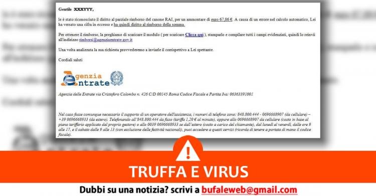 Truffa E Virus Le Mail Dellagenzia Delle Entrate Per Il