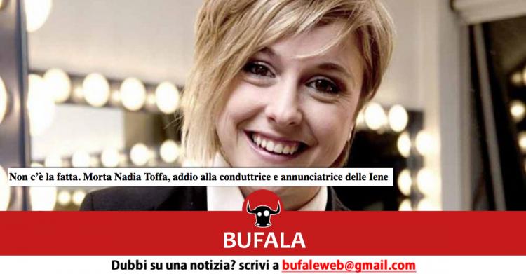 Nadia Toffa è morta