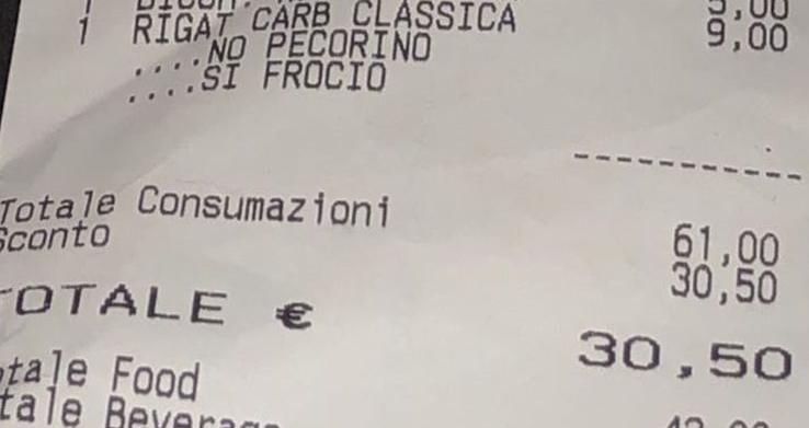 Scontrino omofobo