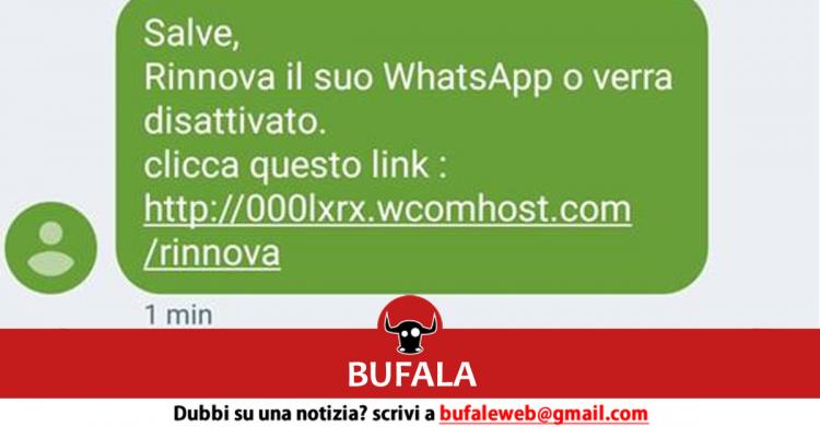 rinnovo whatsapp