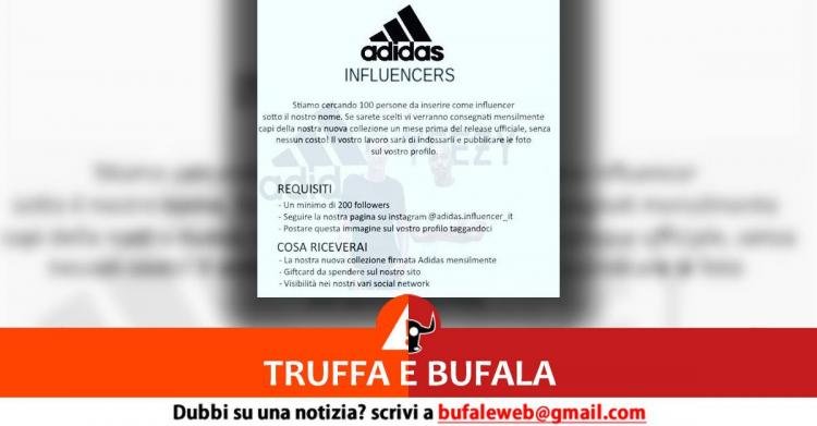 TRUFFA E BUFALA Adidas cerca 100 influencer su Instagram: spopola ...