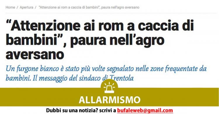 Furgone bianco sospetto