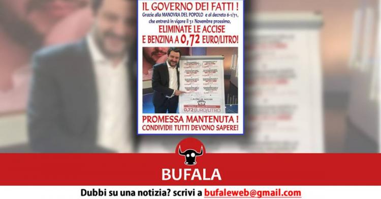 Taglio accise benzina