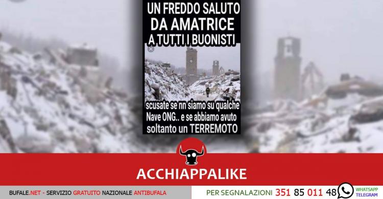 Amatrice sotto la neve
