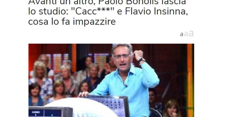 Paolo Bonolis lascia Avanti un altro