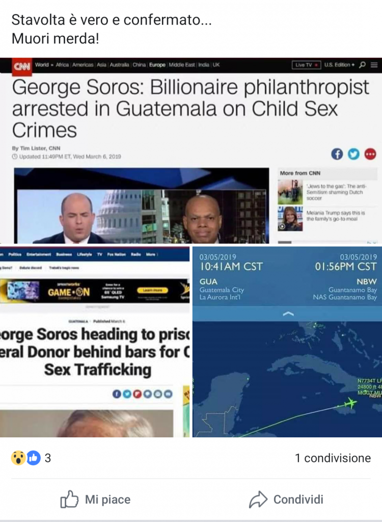"Soros arrestato in Guatemala per traffico sessuale di minori", la fake news