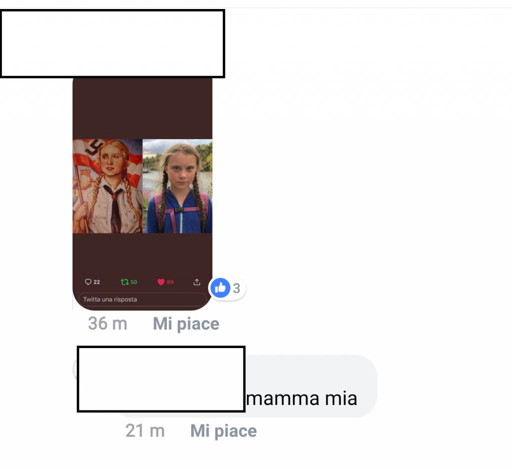 Un vergognoso fotomontaggio contro Greta