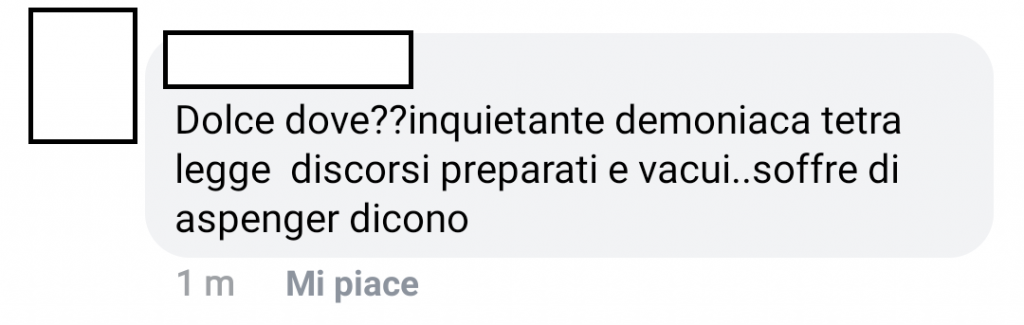 "Inquietante, demoniaca e tetra"