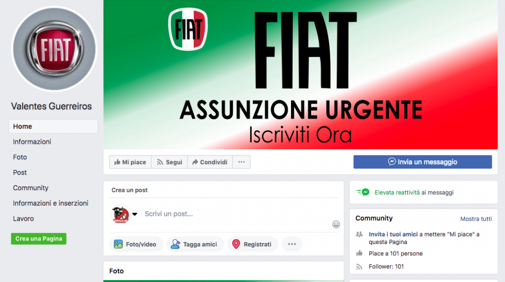 FIAT Assunzione urgente, iscriviti ora