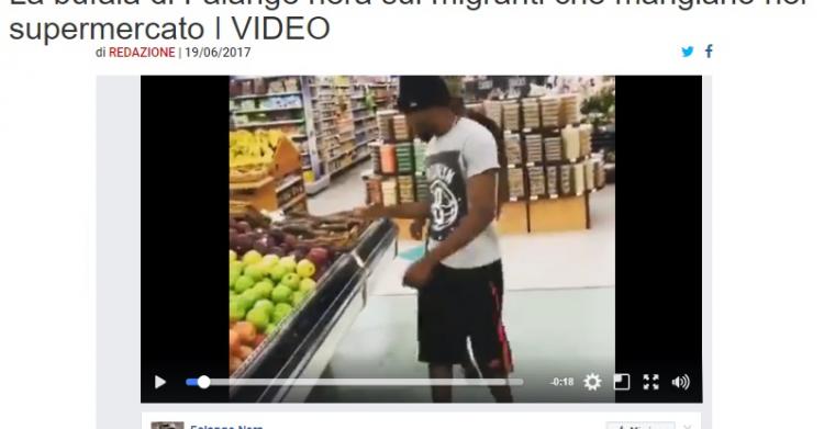 immigrati che mordono frutta gratis