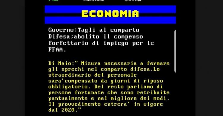 tagli al comparto Difesa