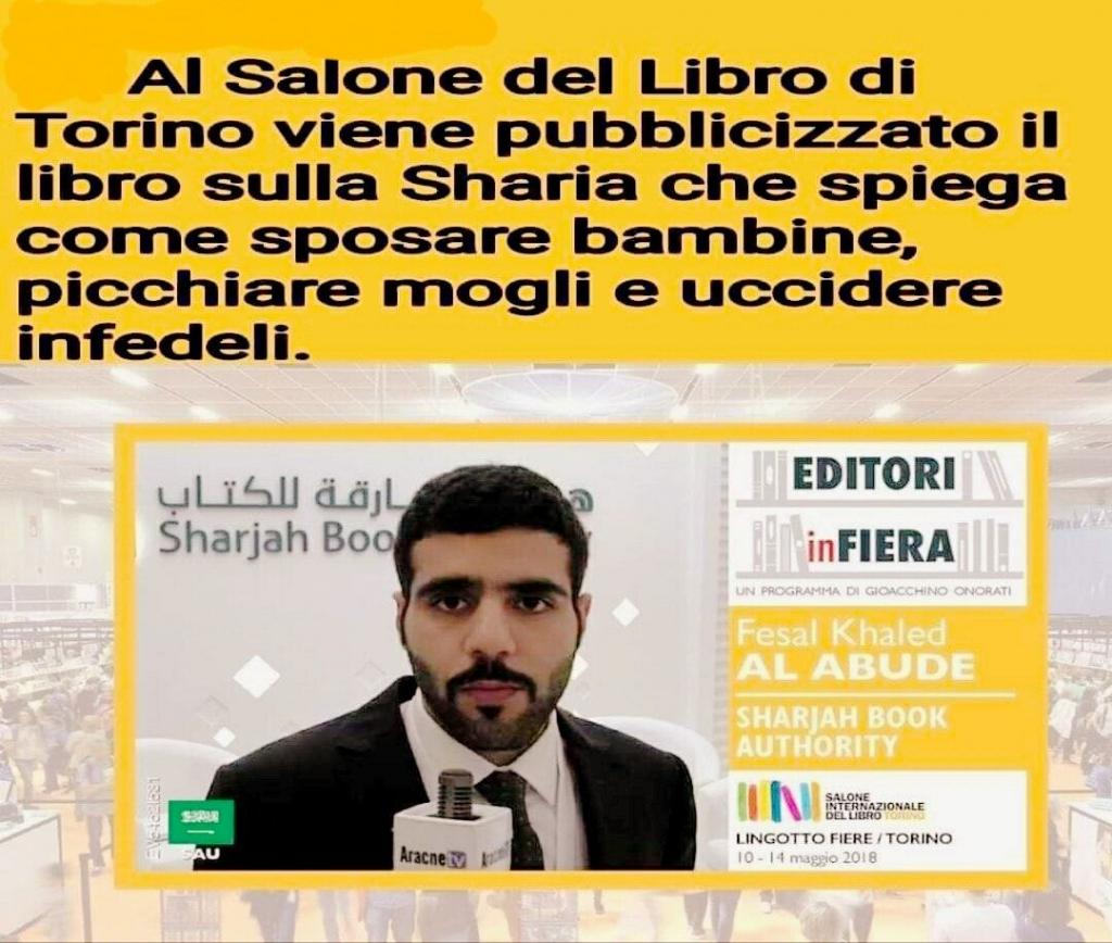 "Al Salone del Libro di Torino viene pubblicizzato il libro sulla Sharia"... ma anche no
