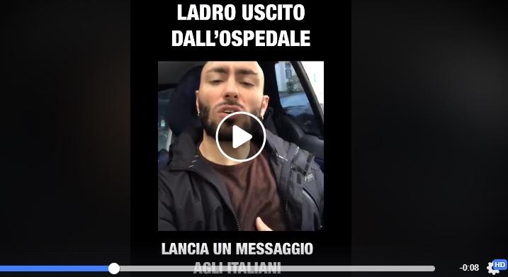 ladro colpito da proiettile