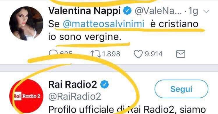 Salvini contro Valentina Nappi
