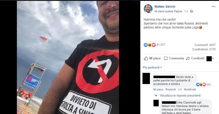 Tweet di Salvini