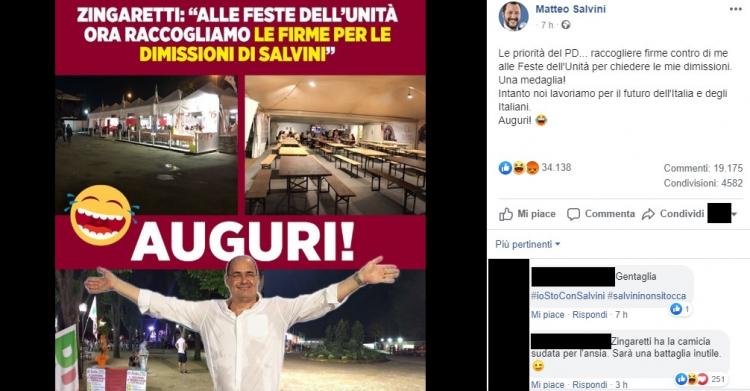 Dimissioni di Salvini