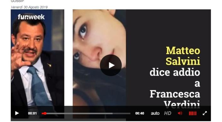 Salvini lasciato da Francesca Verdini
