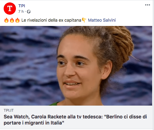 Il titolo alterato: "Berlino ci disse di portare i migranti in Italia"