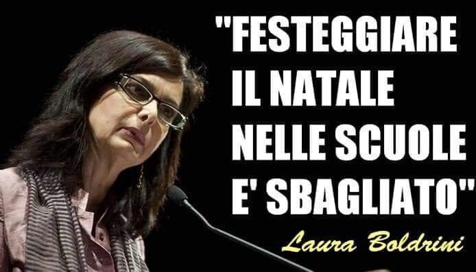 La Boldrini dichiara "Festeggiare il Natale nelle scuole è sbagliato"