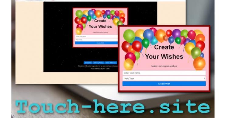 Touch here site
