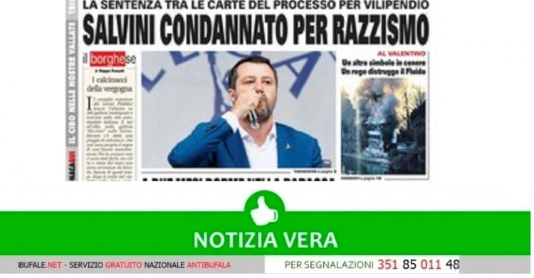 Salvini condannato