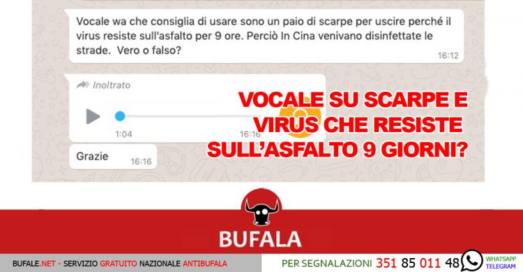 Coronavirus sulle scarpe