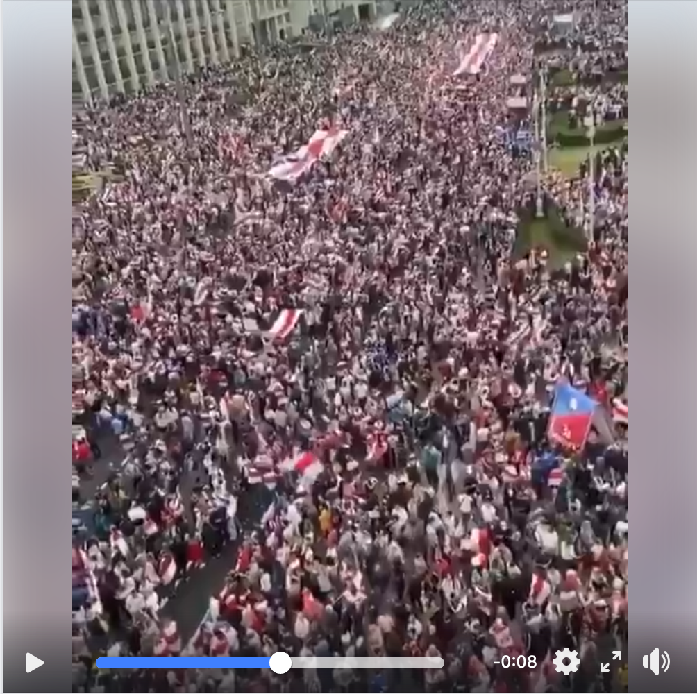"Grande risveglio! Quattro milioni di persone! Arrivano da tutte le parti" - come ti spaccio i moti Bielorussi per una protesta nomask