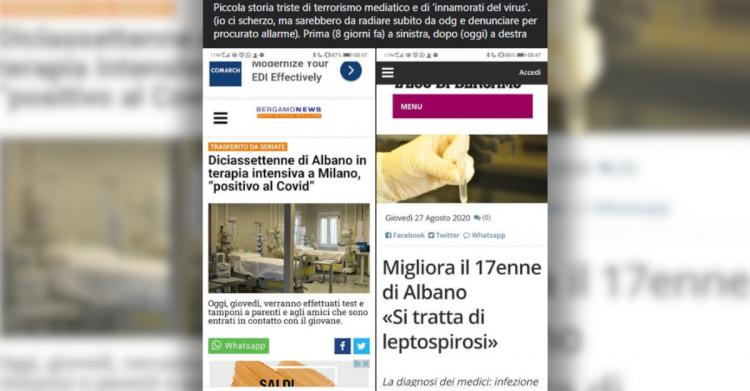 editoriale 17enne positivo al covid