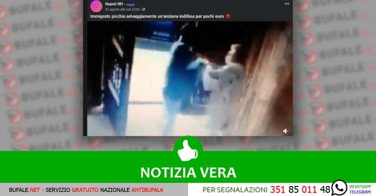 notizia vera aggressione a un'anziana