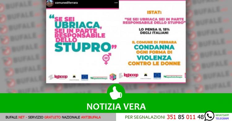 NOTIZIA VERA comune di ferrara istat stupro