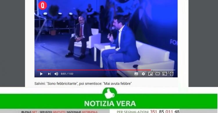 Salvini con febbre